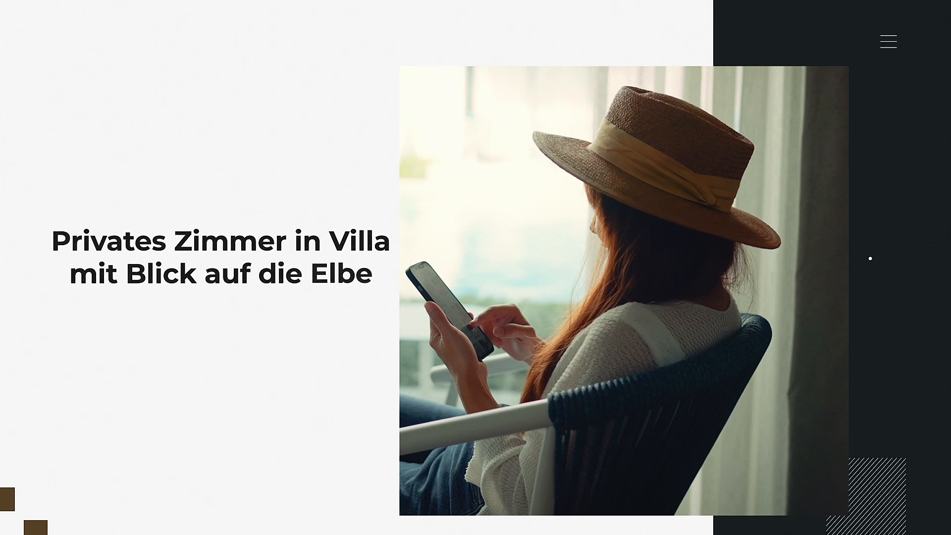 "Privates Zimmer in eleganter Villa mit Elbblick in Hamburg – Ihr perfekter Rückzugsort!"
